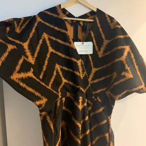 NWT Zero + Maria animal print midi dress with uneven hem Size 16 (fits more 14)